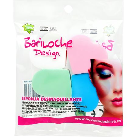 Bariloche Esponja Desmaquillante Set Esponjas desmaquillantes perfectas para retirar el maquillaje de manera suave y eficaz 4 uds