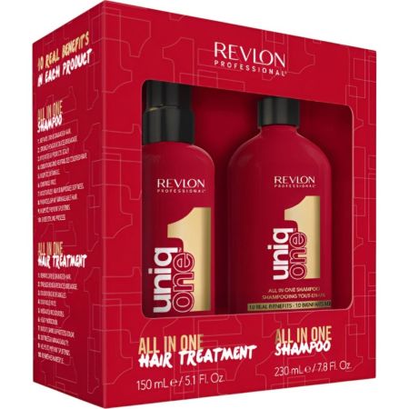 Revlon Professional Uniqone All In One Estuche Tratamiento capilar ofrece suavidad controlando el encrepamiento para un cabello sano brillante y resistente