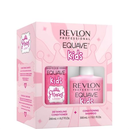 Revlon Professional Equave Kids Conditioner Shampoo Princess Look Estuche Champú acondicionador infantil facilita el peinado diario y deja el cabello suave sedoso e hidratado 300 ml