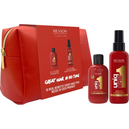 Revlon Professional Uniqone All In One Estuche Tratamiento capilar ofrece suavidad controlando el encrepamiento para un cabello sano brillante y resistente