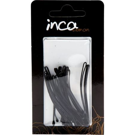 Inca Horquillas Negras 5 Cm Pack Horquillas planas para cabello ideales para pelo oscuro 20 uds