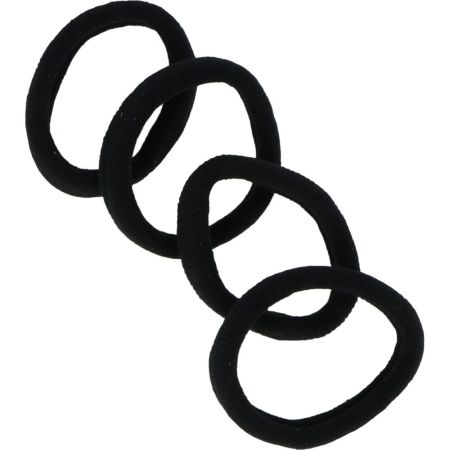 Inca Goma Acrílica Grande Negra Set Goma negra para el cabello recógelo de forma cómoda y rápida 4 uds