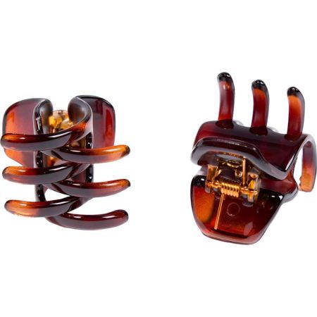 Inca Pinza Grande Marrón De Concha Francesa Pinza para el cabello recoge firmemente 2 uds
