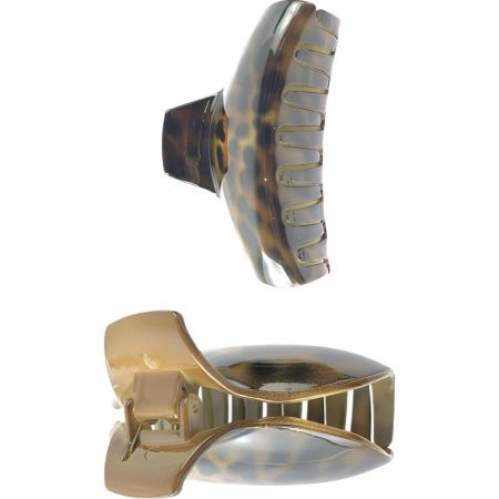 Inca Pinza De Concha Francesa Estampado Animal Print Pinza para el cabello de gran sujección