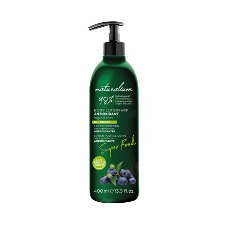 Naturalium Super Food Blueberry Body Lotion Loción corporal antioxidante con extractos naturales de arándano 400 ml