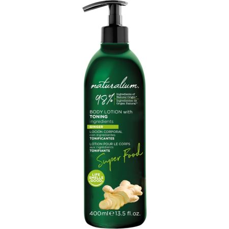 Naturalium Super Food Toning Ginger Loción Corporal Loción corporal tonificante con extractos naturales de jengibre 400 ml