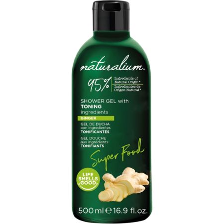 Naturalium Super Food Toning Ginger Gel De Ducha Gel de ducha tonificante con extractos naturales de jengibre 500 ml