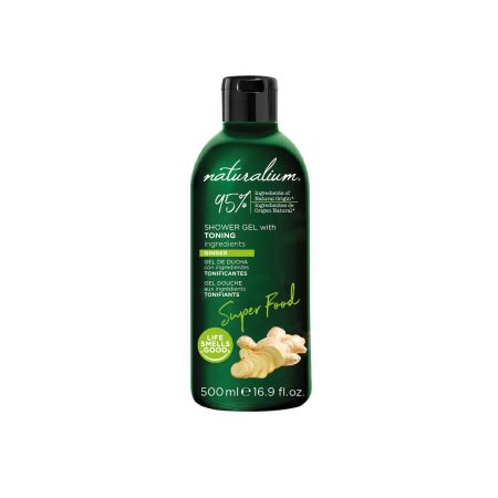 Naturalium Super Food Toning Ginger Gel De Ducha Gel de ducha tonificante con extractos naturales de jengibre 500 ml