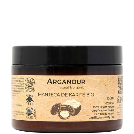 Arganour Manteca De Karité Bio Body Lotion Crema corporal hidratante de manteca de karité 100% natural 150 ml