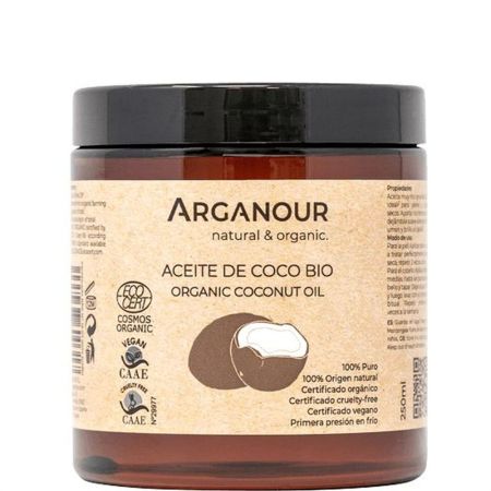 Arganour Aceite De Coco Bio Aceite esencial de coco 100% natural 250 ml