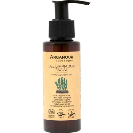 Arganour Gel Limpiador Facial Jabón facial desmaquillante en profundidad 100% natural 100 ml