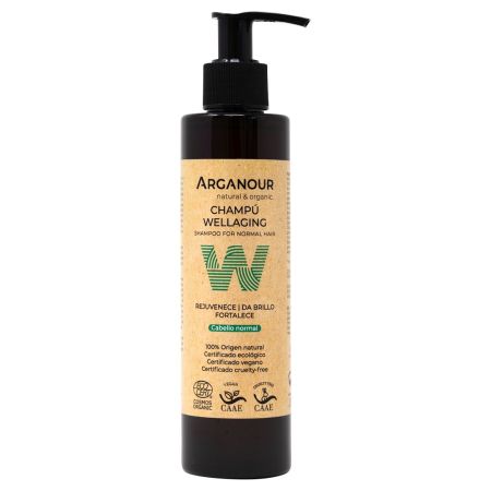 Arganour Champú Wellaging Champú para cabello normal 100% original 200 ml