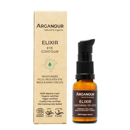 Arganour Elixir Eye Contour Sérum hidrata rellena y reduce bolsas y ojeras efecto lifitng 100% natural 15 ml