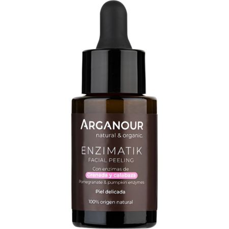 Arganour Enzimatik Pieles Delicadas Peeling Facial Exfoliante facial mejora la textura y el tono para una piel más joven y luminosa 30 ml
