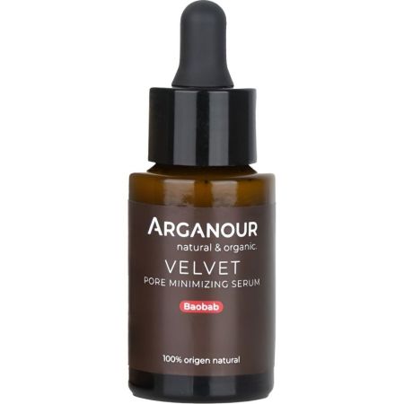 Arganour Velvet Baobab Pore Minimizing Serum Sérum 100% natural minimizador de poros mejora la textura y controla el sebo para piel suave 30 ml