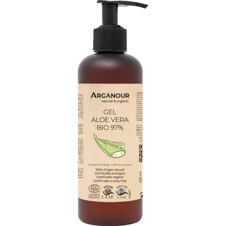 Arganour Gel Aloe Vera Bio 97% Gel de ducha hidratante de aloe vera 97% natural 250 ml