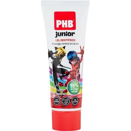 Phb Junior Gel Dentífrico Pasta de dientes protectora contra caries sabor fresa 75 ml
