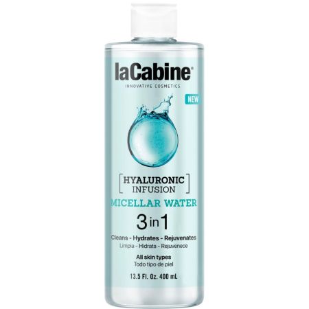 Lacabine Hyaluronic Infusion Micellar Water 3 In 1 Agua micelar limpia hidrata y rejuvenece para todos los tipos de piel 400 ml