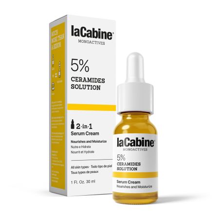 Lacabine Monoactives 5% Ceramides Solution 2-In-1 Serum Cream Sérum y crema ayuda a nutrir y a fortalecer la barrera portectora de la piel 30 ml