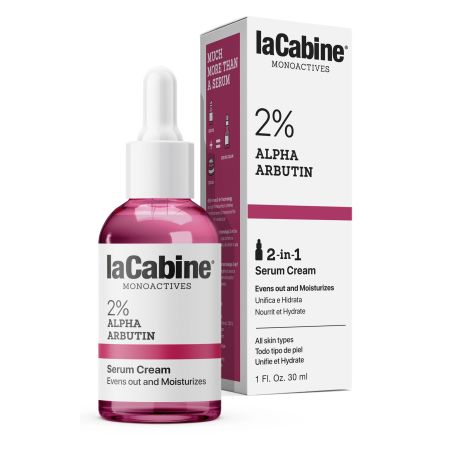 Lacabine Monoactives 2% Alpha Arbutin 2-In-1 Serum Cream Sérum crema mejora la apariencia de hiperpigmentaciones piel más uniforme y luminosa 30 ml
