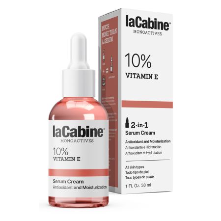 Lacabine Monoactives 10% Vitamin E 2-In-1 Serum Cream Sérum crema antioxidante hidrata intensamente piel más suave y aterciopelada 30 ml