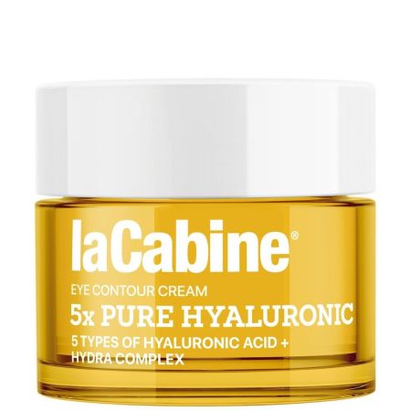 Lacabine 5x Pure Hyaluronic Eye Contour Cream Contorno de ojos retiene l ahidratación de natural de la piel rellenando arrugas con 5 tipos de ácido hialurónico 15 ml