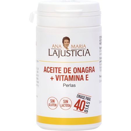 Ana Maria La Justicia Aceite De Onagra + Vitamina E Complemento Alimenticio Complemento alimenticio ayuda en la premenopausia y previene del envejecimiento 80 uds