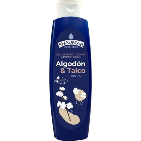 Shaumar Algodón & Talco Gel De Baño Y Ducha Gel de ducha con intenso y agradable aroma aportándo cuidado y frescor 750 ml