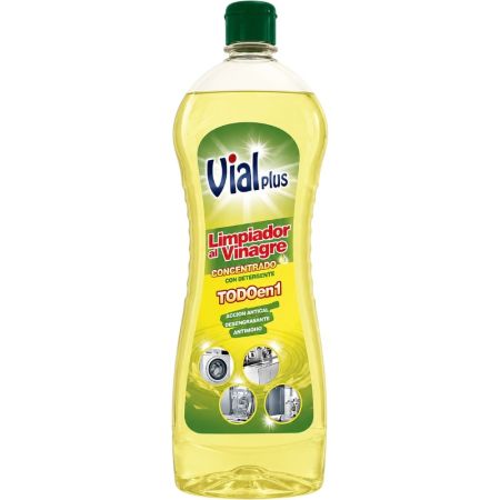 Vialplus Limpiador Al Vinagre Concentrado Todo En 1 Limpiador al vinagre multiusos concentrado con detergente 1250 ml