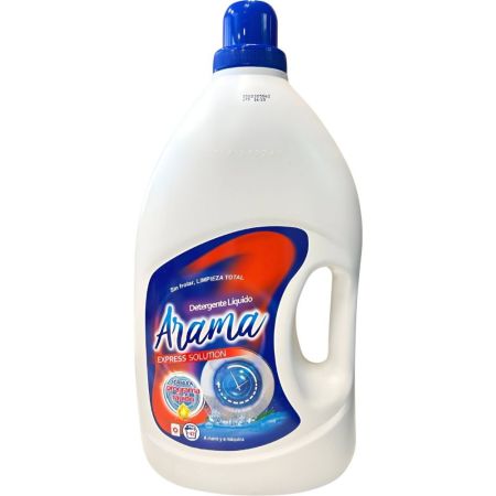 Arama Express Solution Detergente Líquido Detergente líquido para una limpieza y agradable aroma +40 lavados 3000 ml