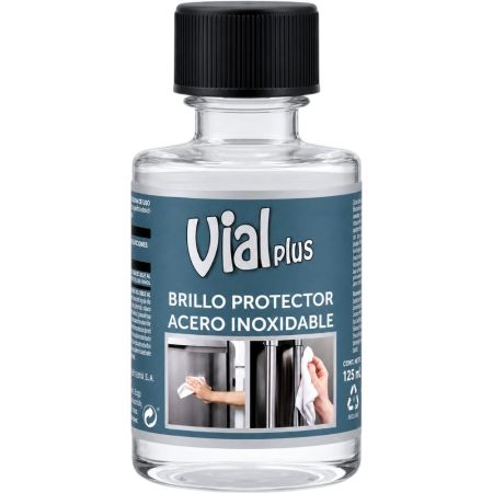 Vialplus Brillo Protector Acero Inoxidable Abrillantador de acero inoxidable rápido y cómodo de utilizar 125 ml