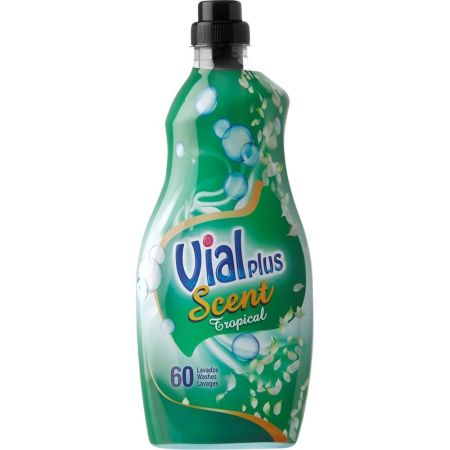 Vialplus Suavizante Scent Tropical Suavizante concentrado olor fresco y agradable en la ropa 60 lavados 1500 ml