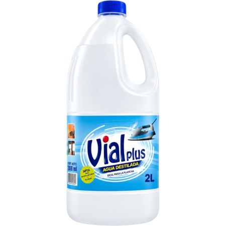 Vialplus Agua Destilada Agua destilada ideal para la plancha 2000 ml