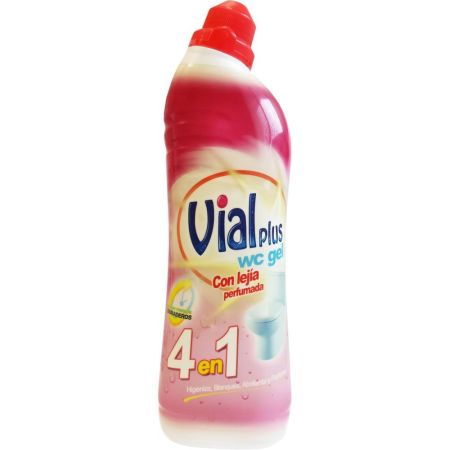 Vialplus Wc Gel 4 En 1 Limpiador de wc con lejía perfumada limpia abrillanta y elimina malos olores 1000 ml