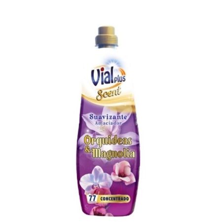 Vialplus Suavizante Orquideas Y Magnolia Suavizante concentrado olor fresco y agradable en la ropa 77 lavados 1400 ml
