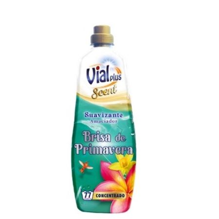 Vialplus Suavizante Brisa De Primavera Suavizante concentrado olor fresco y agradable en la ropa 77 lavados 1400 ml