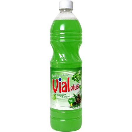 Vialplus Fregasuelos Perfumado Pino Fregasuelos perfumado limpia intensamente efecto brillante y duradero 1500 ml