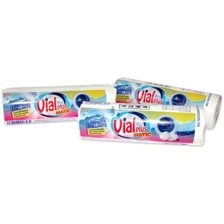 Vialplus Detergente Matic Limpieza Brillante Detergente concentrado en pastillas para una limpieza brillante 6 uds