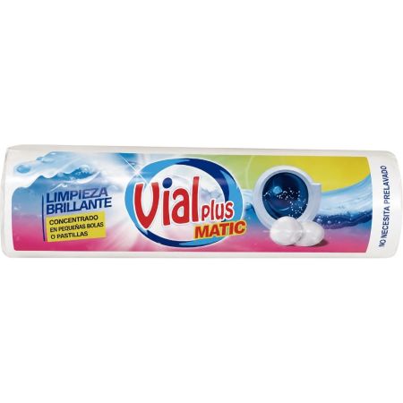 Vialplus Detergente Matic Limpieza Brillante Detergente concentrado en pastillas para una limpieza brillante 6 uds