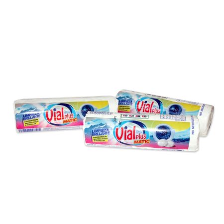 Vialplus Detergente Matic Limpieza Brillante Detergente concentrado en pastillas para una limpieza brillante 6 uds