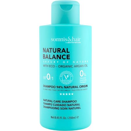 Somnis&Hair Natural Balance Nº0/1 Champú Cuidado Natural Champú natural nutre repara y protege ofreciendo una hidratación intensa para todo tipo de cabellos 250 ml
