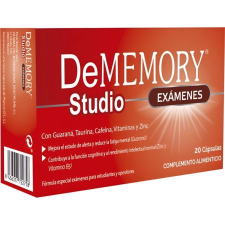 De Memory Studio Exámenes Complemento Alimenticio Complemento alimenticio para situaciones con alto grado de concentración y rendimiento 30 uds