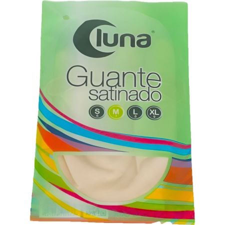 Luna Guante Satinado Talla M Guante de látex resistente elástico y antideslizante asegura buen agarre