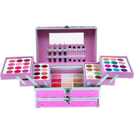 Mya Travel Professional Pink Maletín Maletín de maquillaje profesional con una moderna e irresistible selección de colores