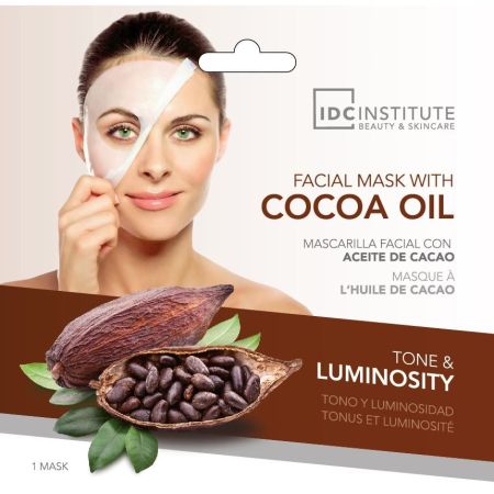 Idc Institute Tone & Luminosity Mascarilla Facial Con Aceite De Cacao Mascarilla facial ofrece tono y luminosidad resplandece como nunca