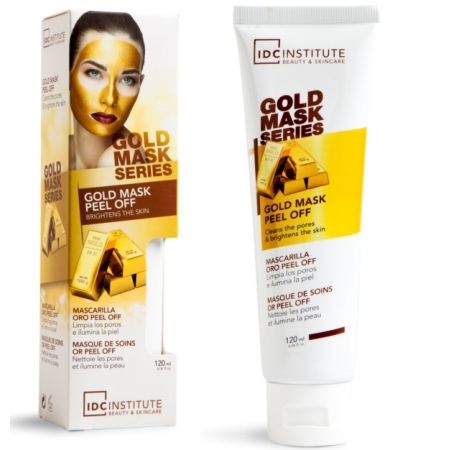 Idc Institute Gold Mask Series Mascarilla Oro Peel Off Bote Mascarilla facial limpia poros e ilumina el rostro recuperando la energía de la piel 120 ml