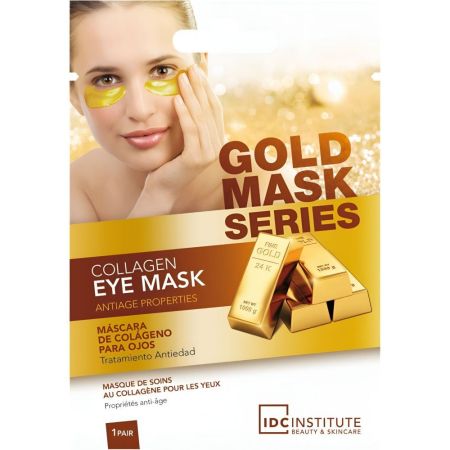 Idc Institute Gold Mask Series Máscara De Colágeno Para Ojos Mascarilla facial antiedad para el contorno de los ojos ofrece mirada radiante