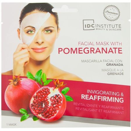 Idc Institute Invigorating & Reaffirming Mascarilla Facial Con Granada Mascarilla facial reafirmante y revitalizante piel tersa y luminosa