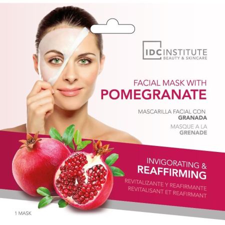 Idc Institute Invigorating & Reaffirming Mascarilla Facial Con Granada Mascarilla facial reafirmante y revitalizante piel tersa y luminosa