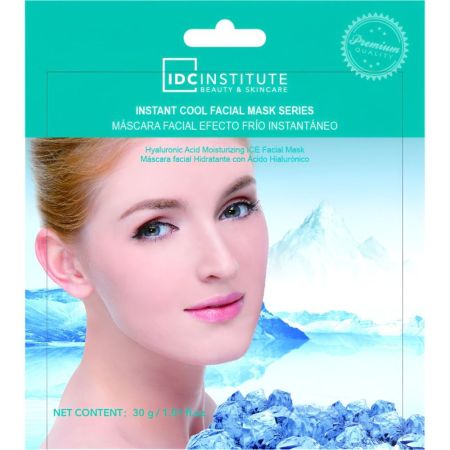 Idc Institute Máscara Facial Efecto Frío Instantáneo Ácido Hialurónico Mascarilla efecto frío ayuda a mantener la hidratación en la piel para prevenir la sequedad